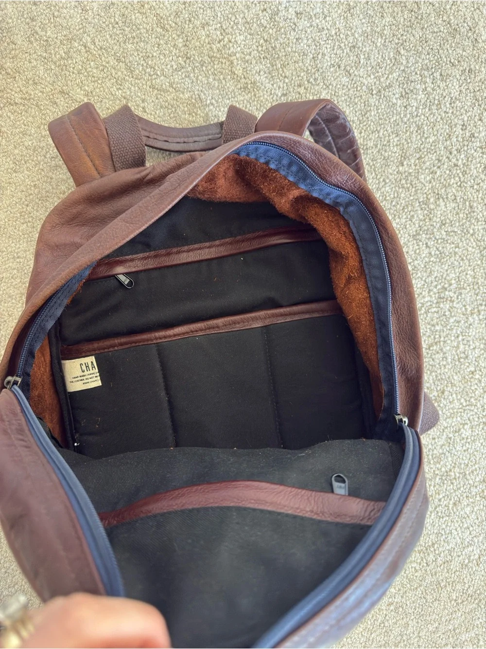 Chapel handmade leather backpack